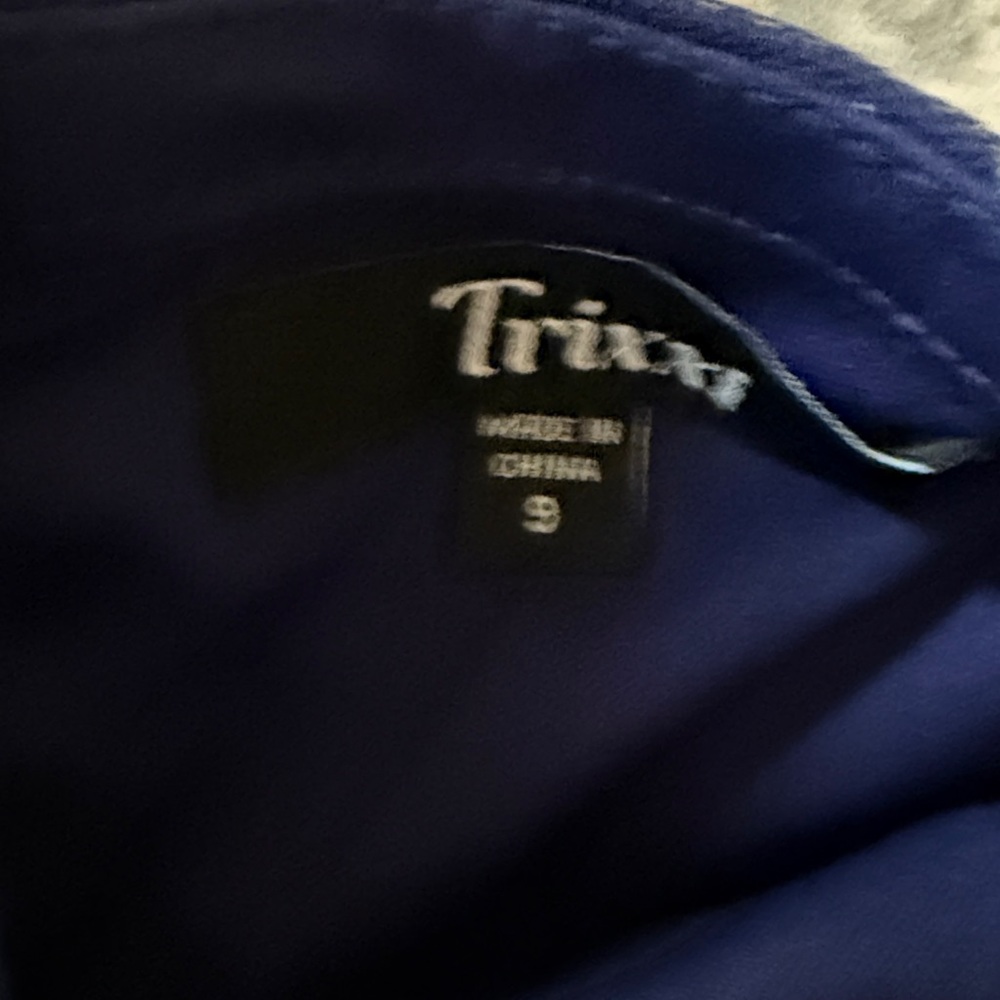 Trixxi Deep Blue Dress with Glitter Roses - Picture 2 of 6